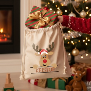 Névre szóló mikulás zsák - Rénszarvas - 101328, Karácsony, Mikulás, Mikulás zsák, Mindenmás, MESKA