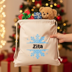 Névre szóló mikulás zsák - Hópehely - 101329, Karácsony, Mikulás, Mikulás zsák, Mindenmás, MESKA