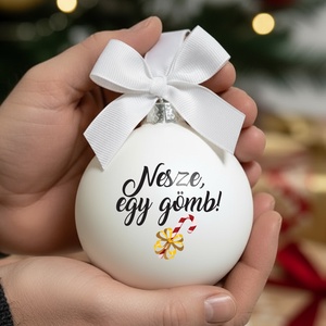 Vicces karácsonyi ajándék - üveg karácsonyfa dísz, Karácsony, Karácsonyi lakásdekoráció, Karácsonyfadíszek, Üvegművészet, MESKA