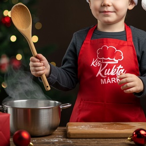 Névre szóló gyerek kötény - Kis Kukta, Otthon & Életmód, Konyhafelszerelés, tálalás, Konyhai textil, Kötény, Mindenmás, MESKA