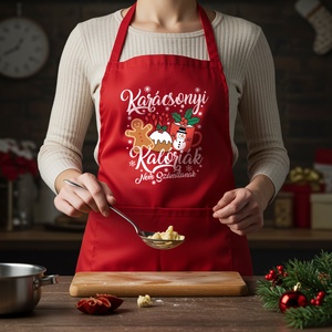 Névre szóló kötény - Karácsonyi kalóriák, Otthon & Életmód, Konyhafelszerelés, tálalás, Konyhai textil, Kötény, Mindenmás, MESKA