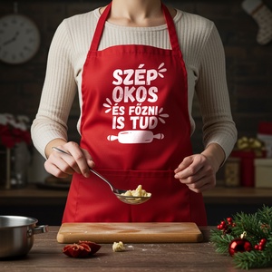 Névre szóló kötény - Szép, okos - Meska.hu