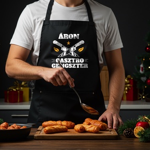 Névre szóló kötény - Gasztro Gengszter, Otthon & Életmód, Konyhafelszerelés, tálalás, Konyhai textil, Kötény, Mindenmás, MESKA