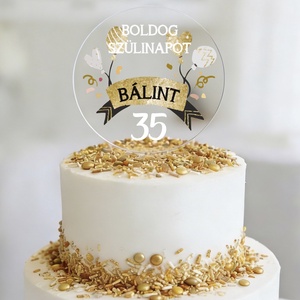 Névre szóló TORTADÍSZ születésnapra - egyedi tortabeszúró, Otthon & Életmód, Konyhafelszerelés, tálalás, Sütés, főzés, Sütidísz, Mindenmás, MESKA
