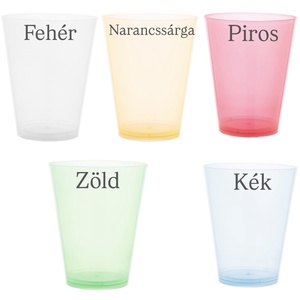 Esküvői rendezvénypohár - színes egyedi felirattal - 100 db - esküvő - dekoráció - tálalás - Meska.hu