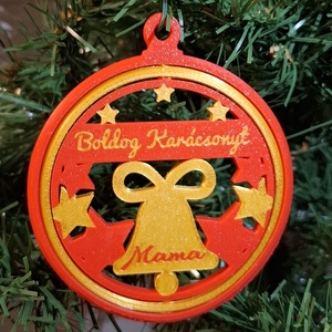 Egyedi, forgatható karácsonyfadísz  személyre szabott felirattal, Karácsony, Karácsonyi lakásdekoráció, Karácsonyfadíszek, Mindenmás, MESKA