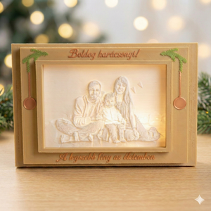 Egyedi világító litofán kép személyre szabható keretben karácsonyra - karácsony - karácsonyi lakásdekoráció - karácsonyi lakásdíszek - Meska.hu