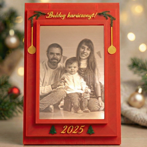 Egyedi világító litofán kép személyre szabható keretben karácsonyra, Karácsony, Karácsonyi lakásdekoráció, Karácsonyi lakásdíszek, Fotó, grafika, rajz, illusztráció, Mindenmás, MESKA