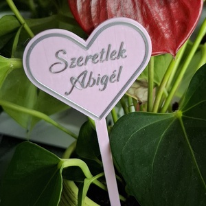 Egyedi feliratos kétoldalas virágdísz tábla - Meska.hu