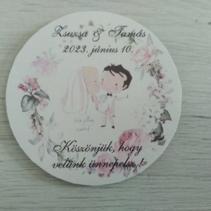 Köszönetajándék hűtőmágnes  Esküvőre - esküvő - meghívó & kártya - meghívó - Meska.hu