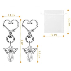 Angyalkás kulcstartó szett organza tasakkal  - esküvő - emlék & ajándék - köszönőajándék - Meska.hu