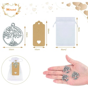 Életfa medál, organza tasakkal, kártyával, szalaggal - esküvő - emlék & ajándék - köszönőajándék - Meska.hu