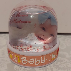 Baby feliratos egyedi fényképes hógömb  - karácsony - karácsonyi ruházat - karácsonyi ruha kiegészítők - Meska.hu