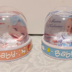 Baby feliratos egyedi fényképes hógömb  - karácsony - karácsonyi ruházat - karácsonyi ruha kiegészítők - Meska.hu