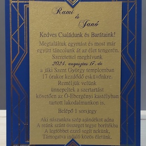Egyedi, modern esküvői meghívó  - esküvő - meghívó & kártya - meghívó - Meska.hu