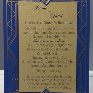 Egyedi, modern esküvői meghívó  - esküvő - meghívó & kártya - meghívó - Meska.hu