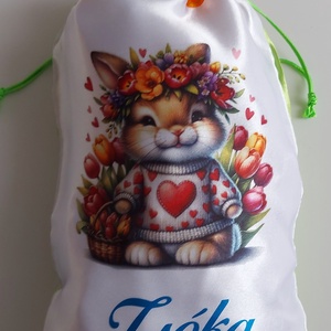 Húsvéti zsák egyedi mintával, névvel  - Meska.hu