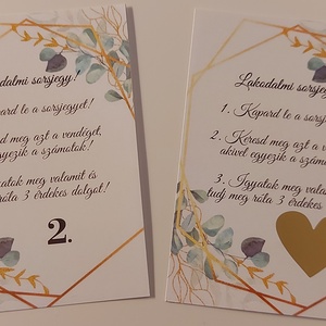 Egyedi mintás esküvői sorsjegy - esküvő - meghívó & kártya - meghívó - Meska.hu