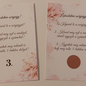 Egyedi mintás esküvői sorsjegy - esküvő - meghívó & kártya - meghívó - Meska.hu