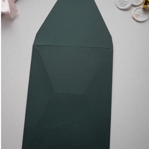 Sötét zöld díszboríték - 20 x 14 cm - esküvő - emlék & ajándék - nászajándék - esküvői pénzátadó boríték, kártya - Meska.hu