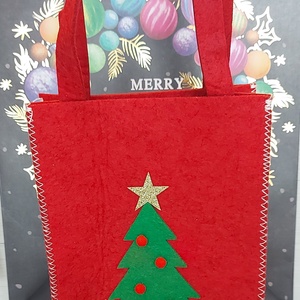 Karácsonyi mintás tasak - karácsony - karácsonyi ajándékozás - karácsonyi ajándékcsomagolás - Meska.hu