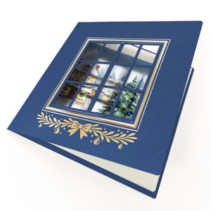 Karácsonyi képeslap egyedi grafikával, kivágással - karácsony - karácsonyi ajándékozás - karácsonyi képeslap, üdvözlőlap, ajándékkísérő - Meska.hu