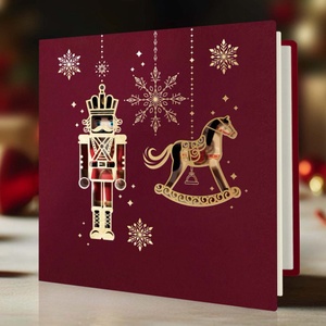 Karácsonyi képeslap egyedi grafikával, kivágással, Karácsony, Karácsonyi ajándékozás, Karácsonyi képeslap, üdvözlőlap, ajándékkísérő, Fotó, grafika, rajz, illusztráció, MESKA