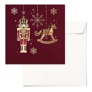 Karácsonyi képeslap egyedi grafikával, kivágással - karácsony - karácsonyi ajándékozás - karácsonyi képeslap, üdvözlőlap, ajándékkísérő - Meska.hu