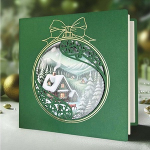 Karácsonyi képeslap egyedi grafikával, kivágással, Karácsony, Karácsonyi ajándékozás, Karácsonyi képeslap, üdvözlőlap, ajándékkísérő, Fotó, grafika, rajz, illusztráció, MESKA