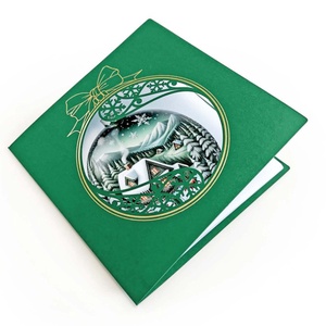 Karácsonyi képeslap egyedi grafikával, kivágással - karácsony - karácsonyi ajándékozás - karácsonyi képeslap, üdvözlőlap, ajándékkísérő - Meska.hu