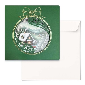 Karácsonyi képeslap egyedi grafikával, kivágással - karácsony - karácsonyi ajándékozás - karácsonyi képeslap, üdvözlőlap, ajándékkísérő - Meska.hu