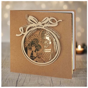 Karácsonyi képeslap egyedi grafikával, kivágással, Karácsony, Karácsonyi ajándékozás, Karácsonyi képeslap, üdvözlőlap, ajándékkísérő, Fotó, grafika, rajz, illusztráció, MESKA