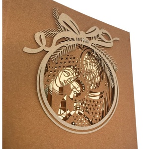 Karácsonyi képeslap egyedi grafikával, kivágással - karácsony - karácsonyi ajándékozás - karácsonyi képeslap, üdvözlőlap, ajándékkísérő - Meska.hu