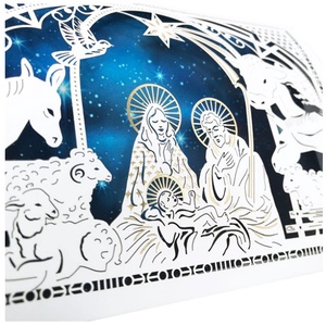 Karácsonyi képeslap egyedi grafikával, kivágással - karácsony - karácsonyi ajándékozás - karácsonyi képeslap, üdvözlőlap, ajándékkísérő - Meska.hu