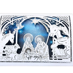 Karácsonyi képeslap egyedi grafikával, kivágással - karácsony - karácsonyi ajándékozás - karácsonyi képeslap, üdvözlőlap, ajándékkísérő - Meska.hu