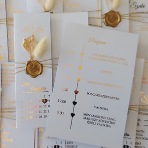 Romantikus esküvői meghívó  viaszpecséttel  - esküvő - meghívó & kártya - meghívó - Meska.hu