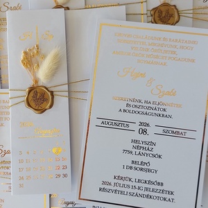 Romantikus esküvői meghívó  viaszpecséttel  - esküvő - meghívó & kártya - meghívó - Meska.hu