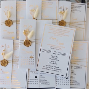 Romantikus esküvői meghívó  viaszpecséttel  - Meska.hu