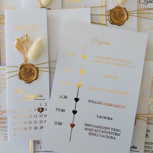 Romantikus esküvői meghívó  viaszpecséttel  - esküvő - meghívó & kártya - meghívó - Meska.hu