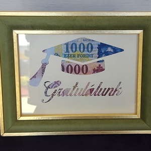 Ballagási pénzátadó keret - otthon & életmód - papír, írószer - meghívó - ballagási meghívó - Meska.hu