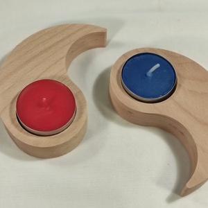 Yin-Yang alakú mécsestartó - karácsony - karácsonyi lakásdekoráció - karácsonyi illatgyertya, mécses - Meska.hu