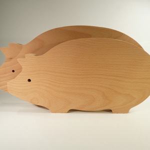 Malac alakú vágódeszka - otthon & életmód - konyhafelszerelés, tálalás - sütés, főzés - vágódeszka - Meska.hu