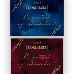 Elegáns zöld, kék vagy bordó esküvői köszöntő tábla - esküvő - dekoráció - tábla & jelzés - Meska.hu