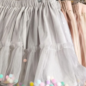 Ezüstszürke  pompom tüllszoknya  - ruha & divat - babaruha & gyerekruha - szoknya - Meska.hu