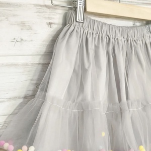 Ezüstszürke  pompom tüllszoknya , Ruha & Divat, Babaruha & Gyerekruha, Szoknya, , MESKA