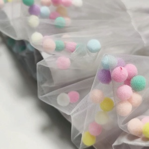 Ezüstszürke  pompom tüllszoknya  - ruha & divat - babaruha & gyerekruha - szoknya - Meska.hu