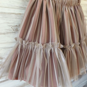 Mályva színű csíkos tüllszoknya - ruha & divat - babaruha & gyerekruha - szoknya - Meska.hu