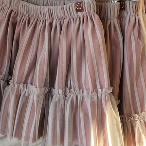 Mályva színű csíkos tüllszoknya - ruha & divat - babaruha & gyerekruha - szoknya - Meska.hu