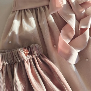 Mályva színű csíkos tüllszoknya - ruha & divat - babaruha & gyerekruha - szoknya - Meska.hu