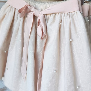 Púder gyöngyös tüllszoknya - ruha & divat - babaruha & gyerekruha - szoknya - Meska.hu